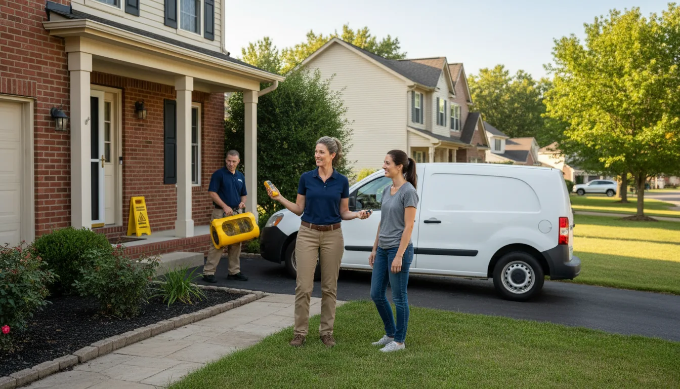 Residential water damage restoration in Mather, PA